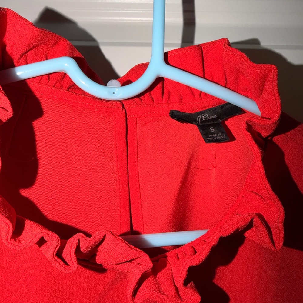 J. Crew Scarlet Ruffle Blouse - Picture 7 of 10